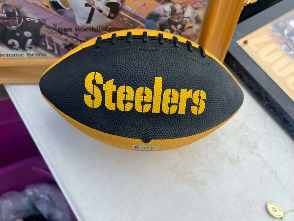 Wilson Pittsburgh Steelers Retro Mini Football Black Yellow